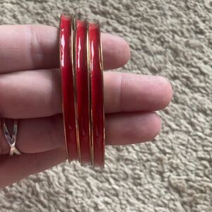 Red and Gold Bangle Bracelets